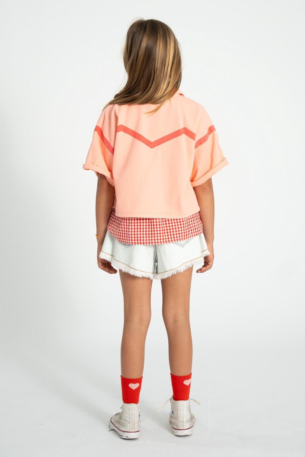 Piupiuchick Jacket SS Pink w/ lines