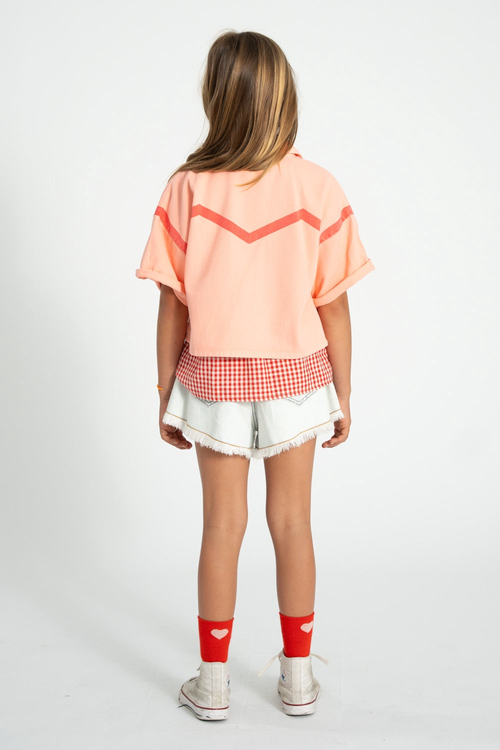 Piupiuchick Jacket SS Pink w/ lines