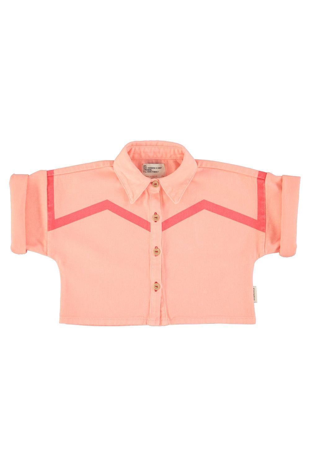 Piupiuchick Jacket SS Pink w/ lines