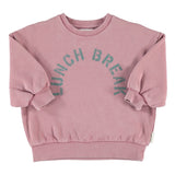 Piupiuchick | Oversized sweatshirt pink w/ "lunch break" print