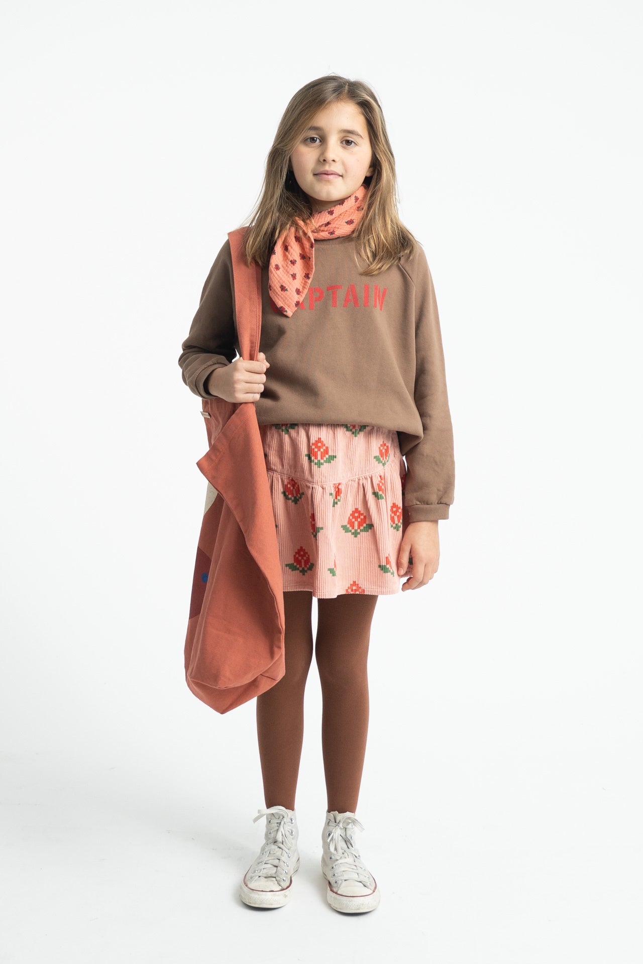 Piupiuchick | Short skirt pink w/ big flowers