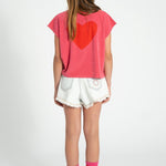 Piupiuchick | Shorts w/ fringes washed light denim