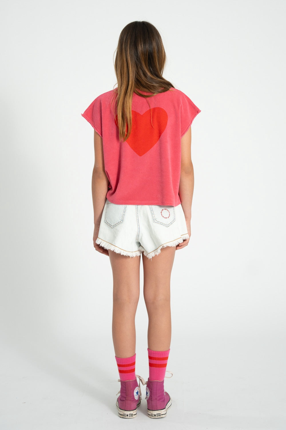 Piupiuchick Sleeveless Top w/ Amour print