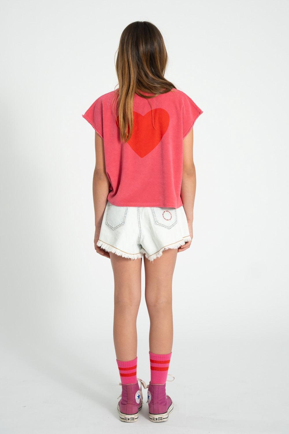 Piupiuchick Sleeveless Top w/ Amour print