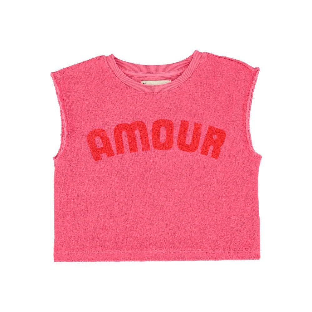 Piupiuchick Sleeveless Top w/ Amour print