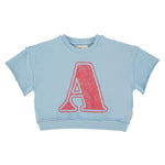 Piupiuchick Sweatshirt SS blue w/ A print
