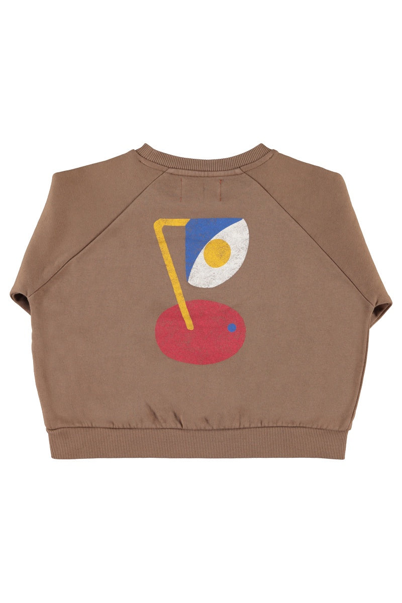 Piupiuchick | Sweatshirt brown w/ "captain" print