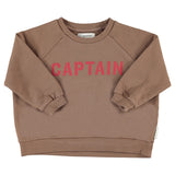 Piupiuchick | Sweatshirt brown w/ "captain" print