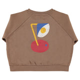 Piupiuchick | Sweatshirt brown w/ "captain" print