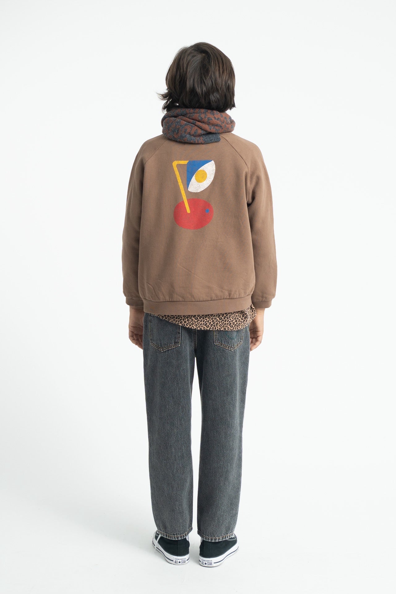 Piupiuchick | Sweatshirt brown w/ "captain" print