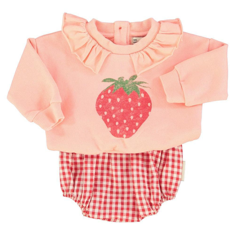 Piupiuchick Sweatshirt collar w/ strawberry