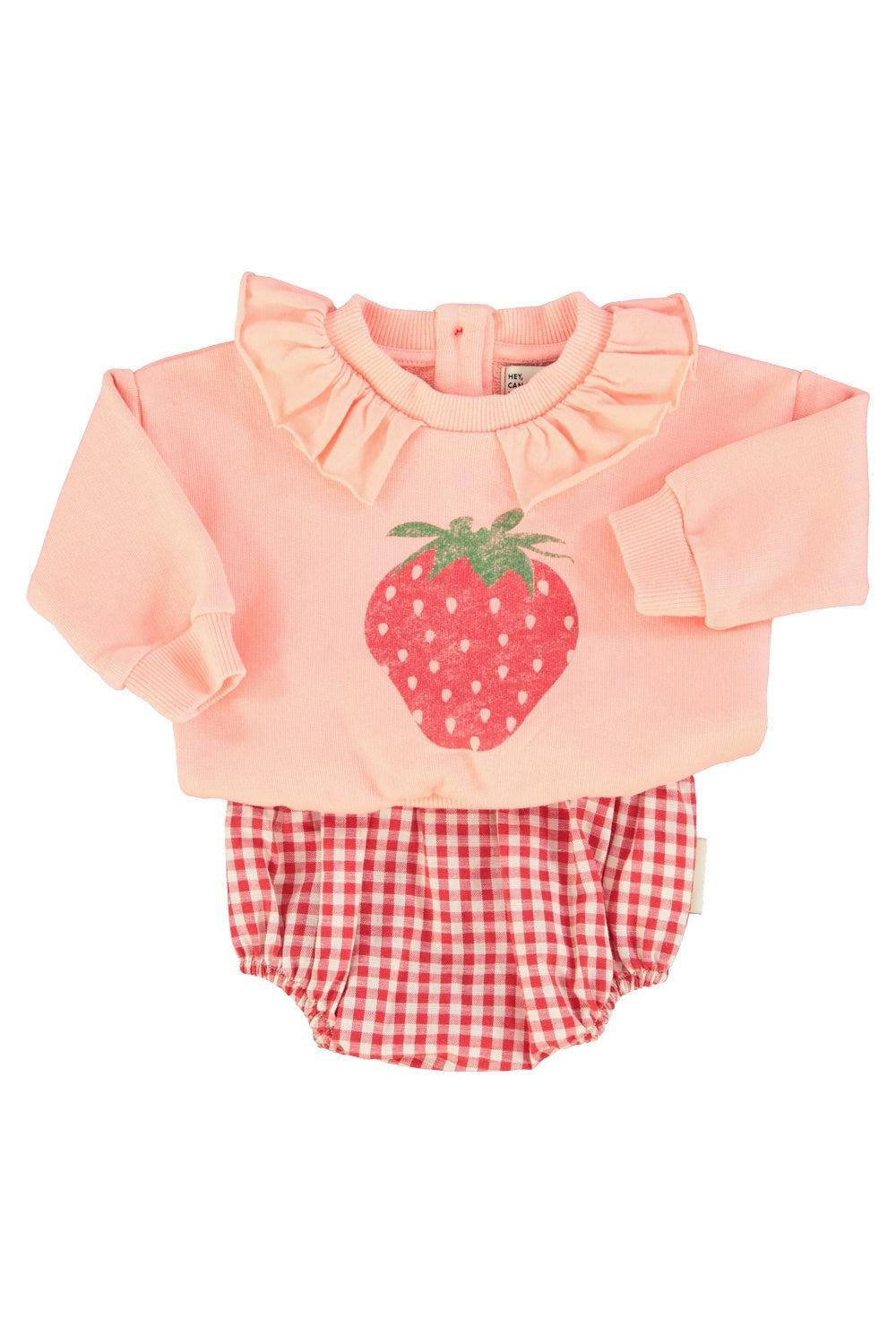 Piupiuchick Sweatshirt collar w/ strawberry