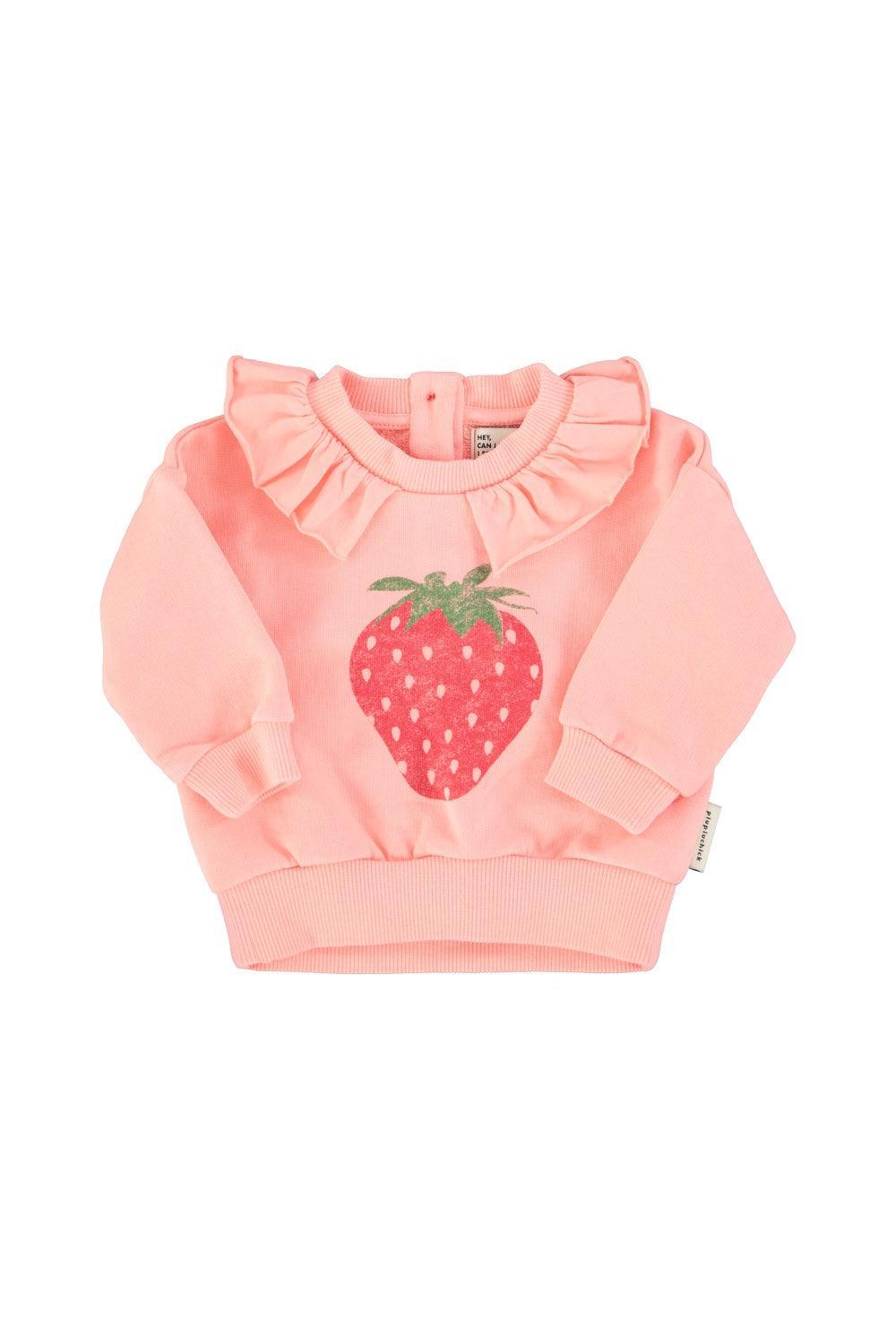 Piupiuchick Sweatshirt collar w/ strawberry