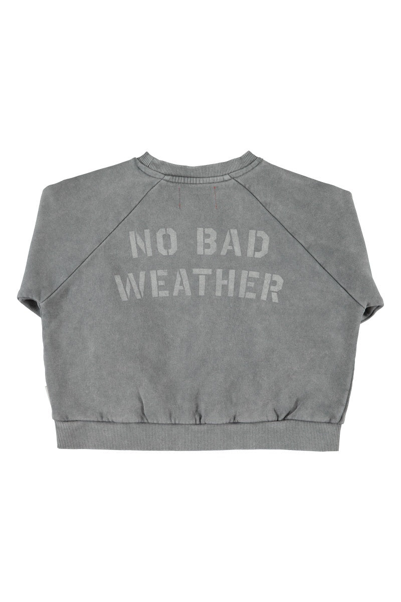 Piupiuchick | Sweatshirt grey w/ sun & cloud print