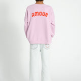 Piupiuchick Sweatshirt lilac w/ red heart