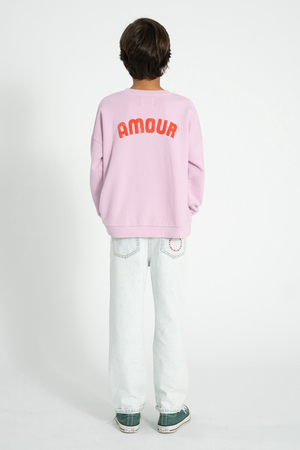 Piupiuchick Sweatshirt lilac w/ red heart