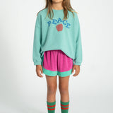 Piupiuchick Sweatshirt turquoise w/ peace