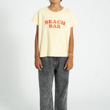 Piupiuchick T-shirt Light Yellow w/ Beach bar