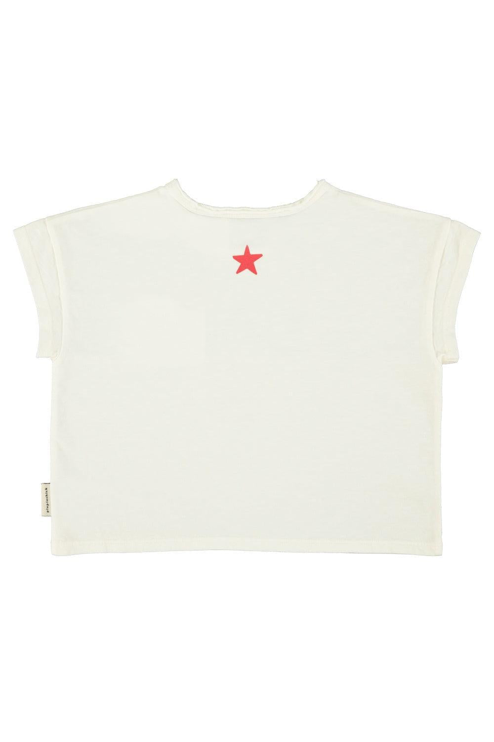 Piupiuchick T-shirt ecru w/ peace