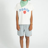 Piupiuchick T-shirt ecru w/ peace