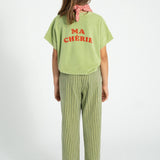 Piupiuchick T-shirt light olive w/ cherry