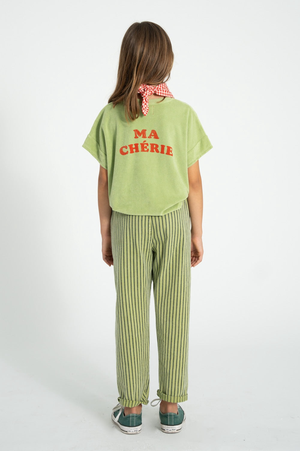 Piupiuchick T-shirt light olive w/ cherry