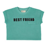 Piupiuchick T-shirt turquoise w/ best friend