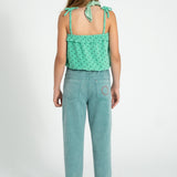 Piupiuchick Top green w/ black hearts