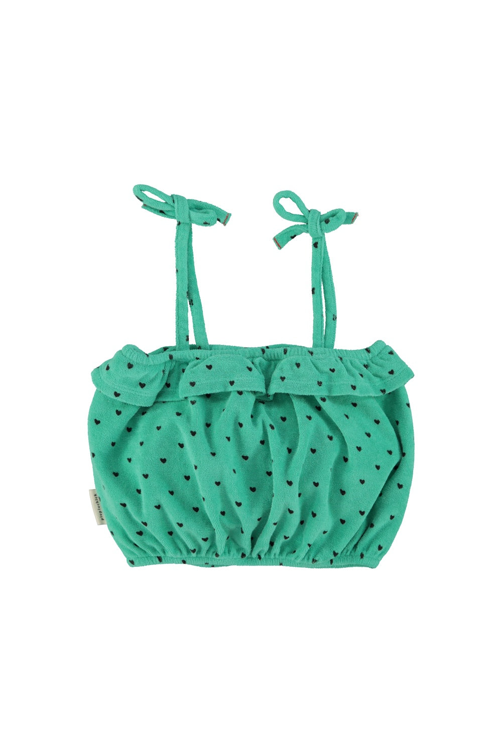 Piupiuchick Top green w/ black hearts