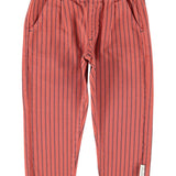Piupiuchick | Trousers bordeaux w/ black stripes