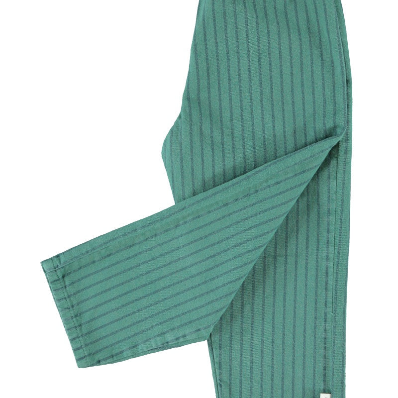 Piupiuchick | Trousers green w/ black stripes