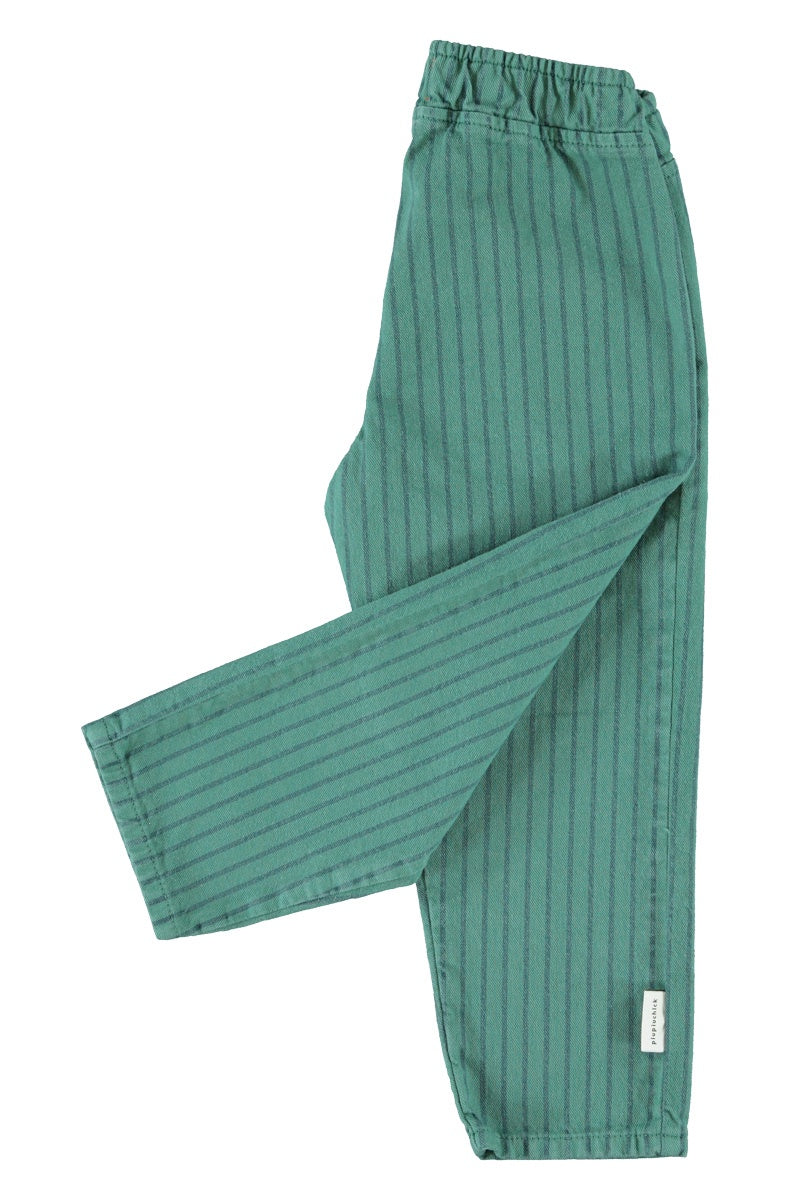 Piupiuchick | Trousers green w/ black stripes