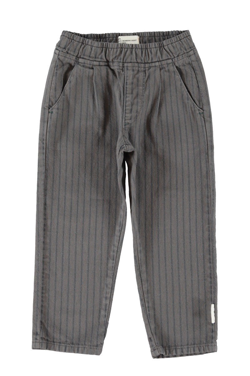 Piupiuchick | Trousers grey w/ black stripes