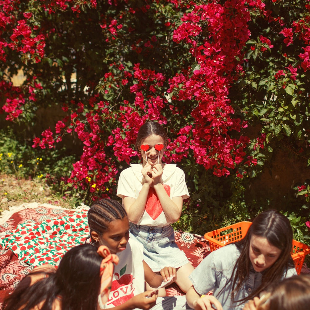 Piupiuchick Unisex trousers ecru w/ indigo stripes