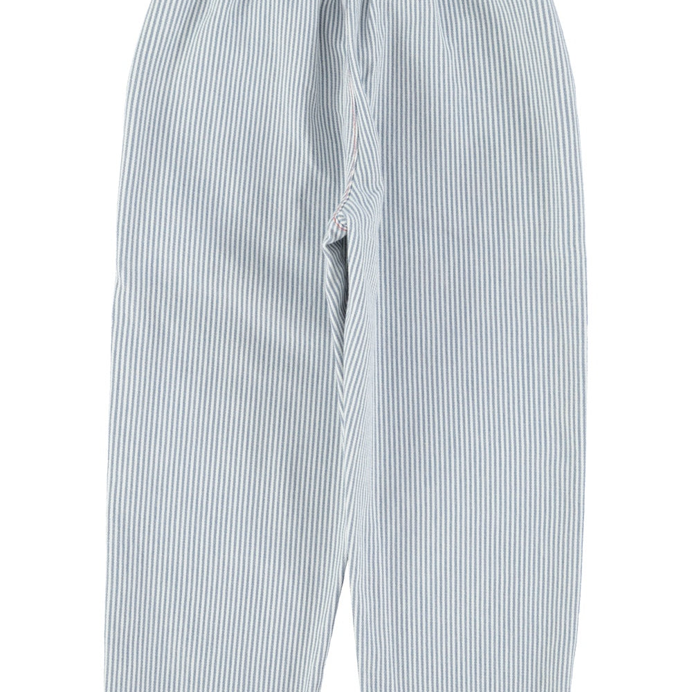 Piupiuchick Unisex trousers ecru w/ indigo stripes