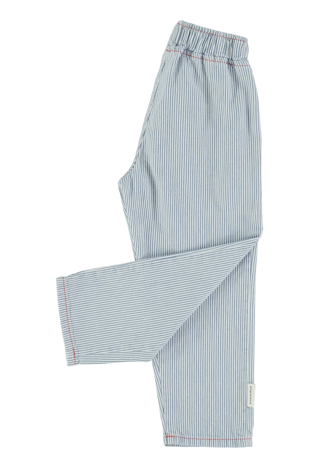 Piupiuchick Unisex trousers ecru w/ indigo stripes