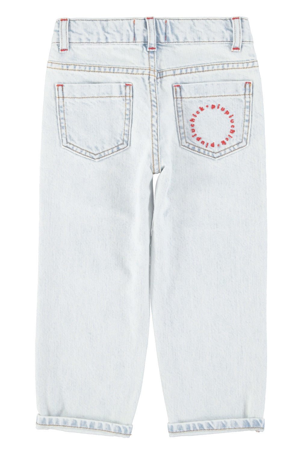 Piupiuchick Unisex trousers washed light denim