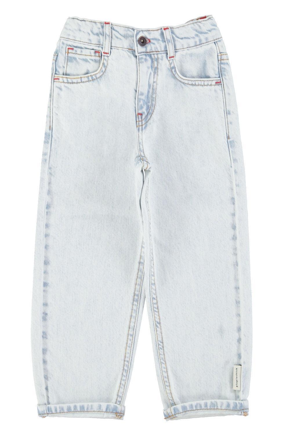Piupiuchick Unisex trousers washed light denim