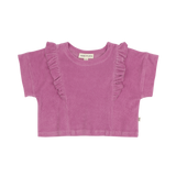 House of Jamie Relaxed ruffled tee violet