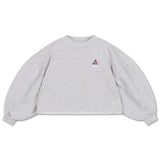 Repose AMS | Crop Heart Sweater Light Mixed Grey