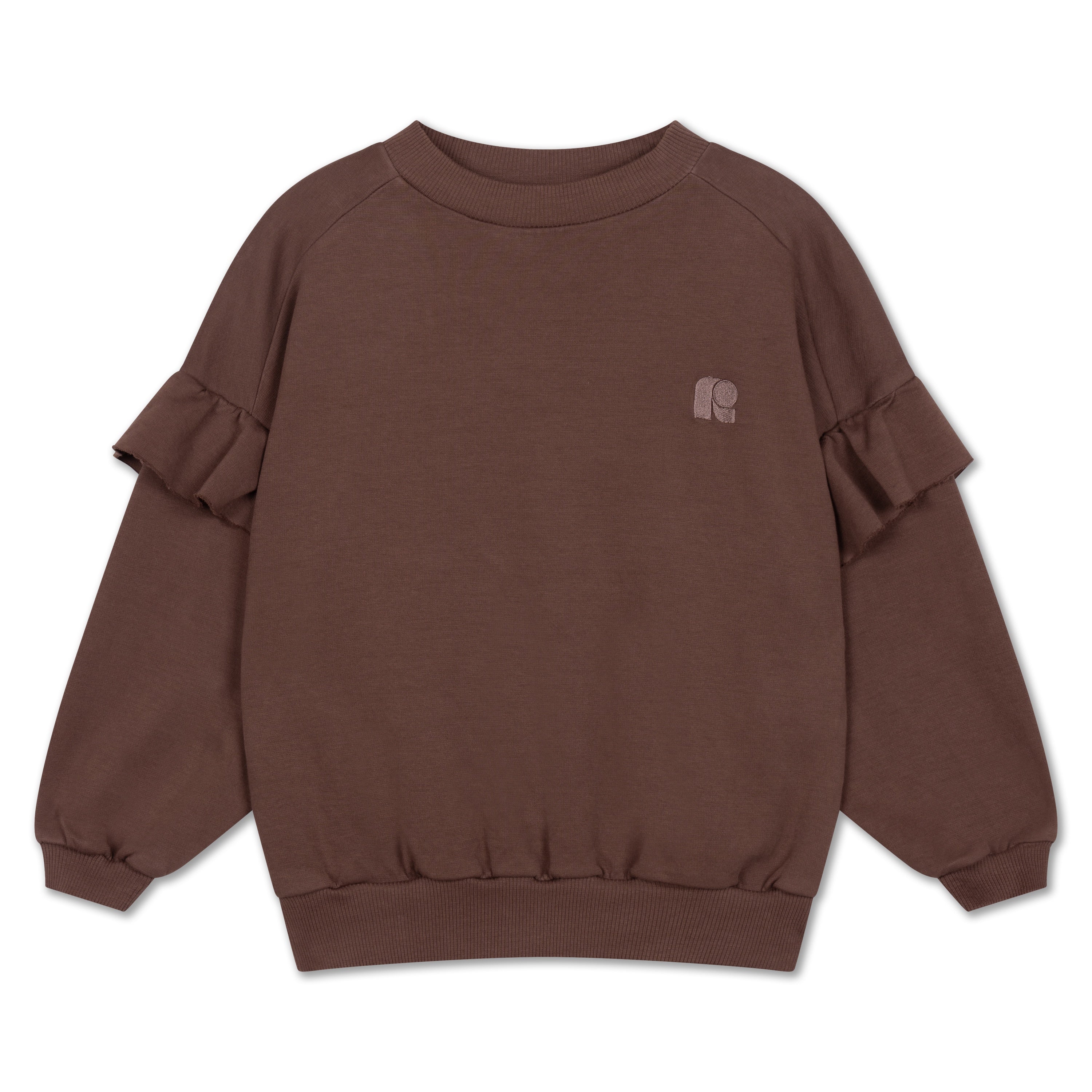 Repose AMS | Ruffle Sweater Pure Chocolate