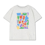 Repose Ams| Boxy tee light mixed cream