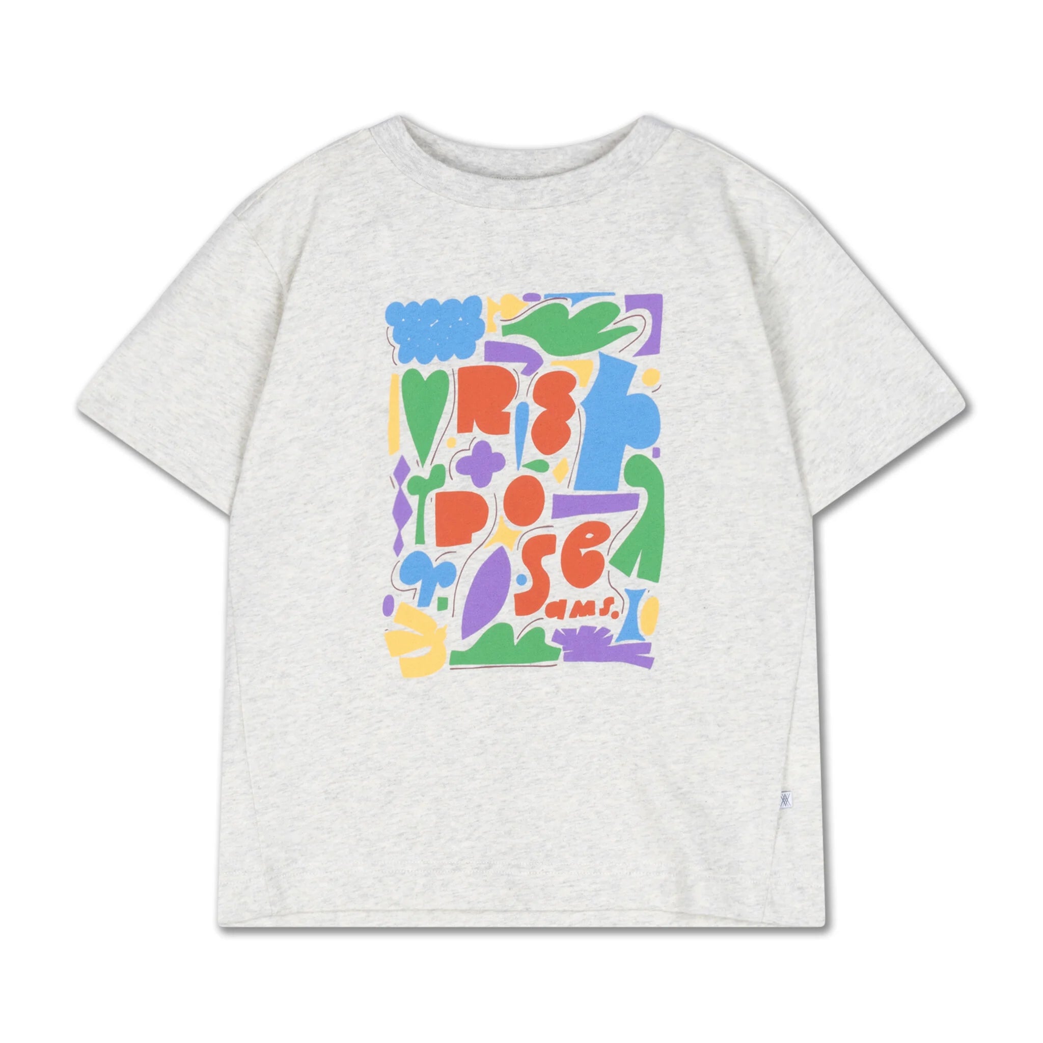 Repose Ams| Boxy tee light mixed cream