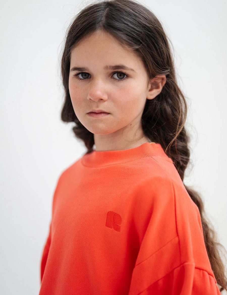 Repose Ams | Crop heart sweater | Coral dusk