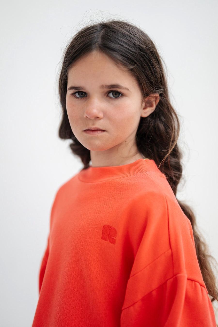 Repose Ams | Crop heart sweater | Coral dusk