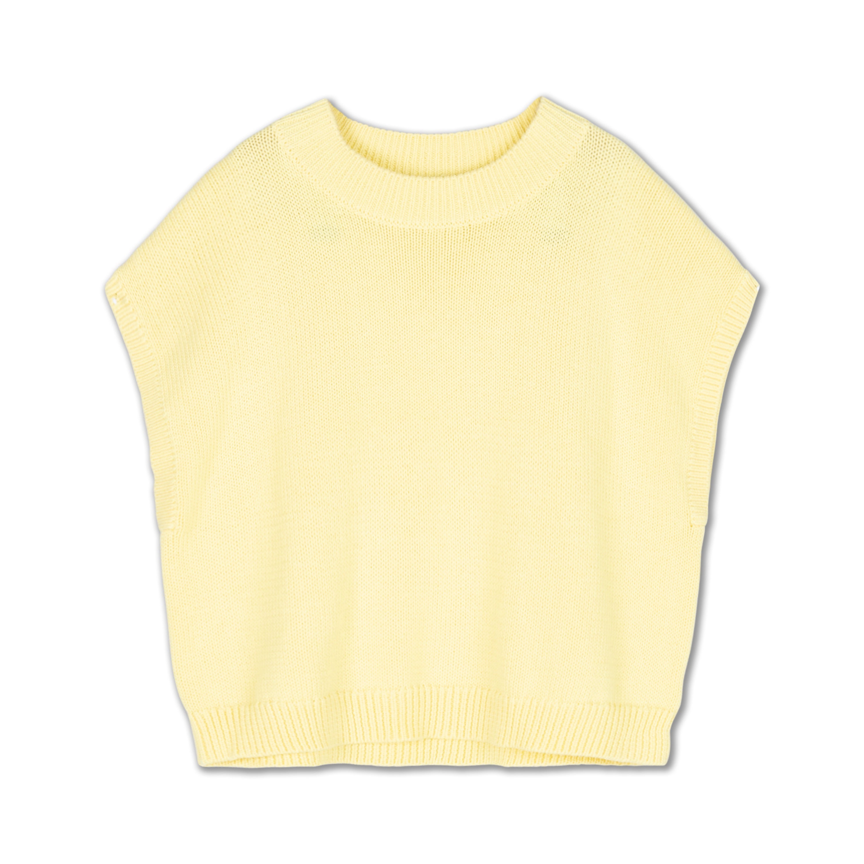 Repose Ams | Knit boxy top soft yellow