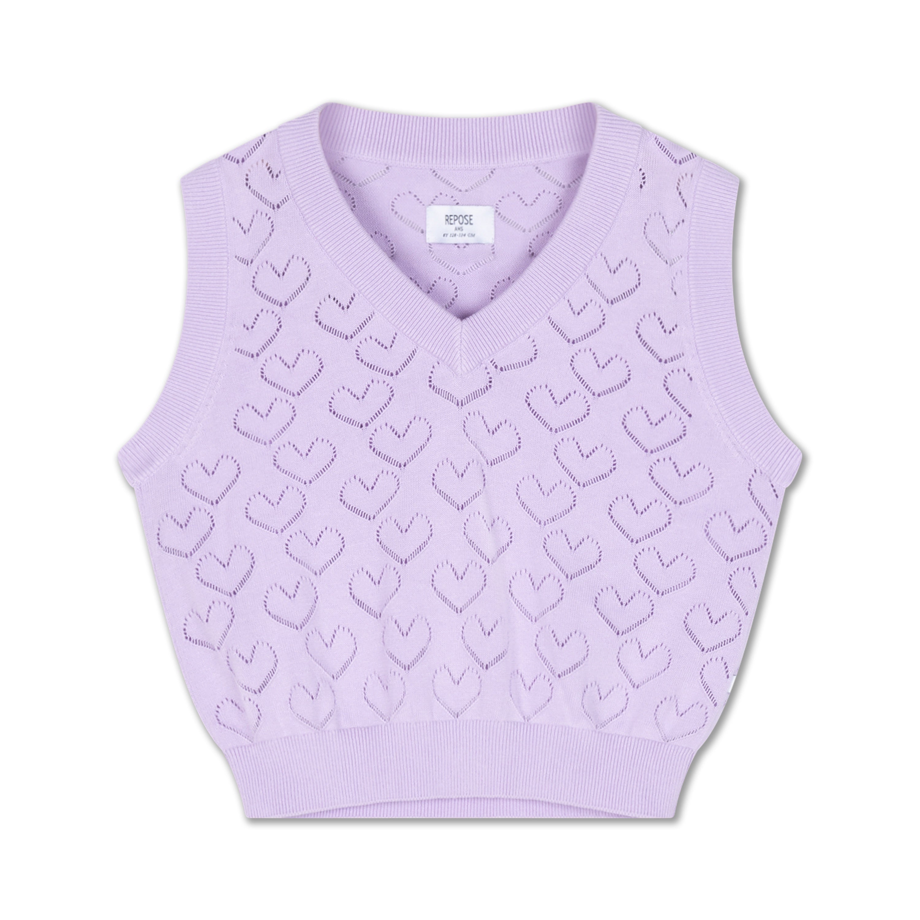 Repose Ams |V neck spencer soft glacier bloom