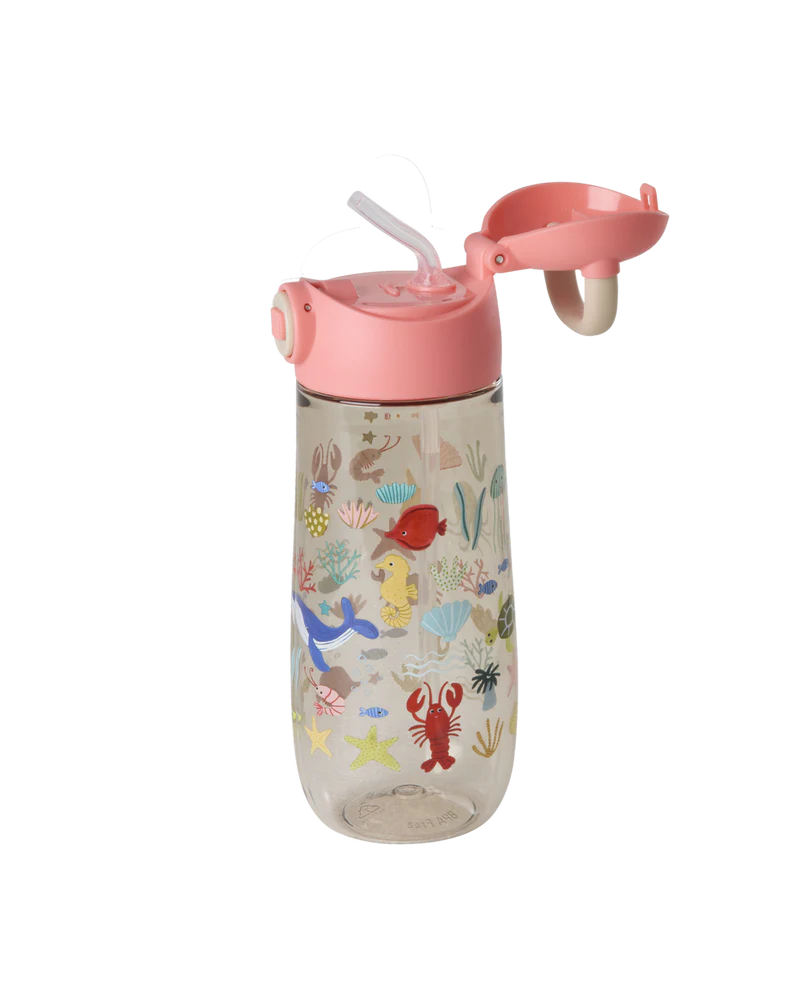 Rice | Drinkfles Ocean Print | Coral