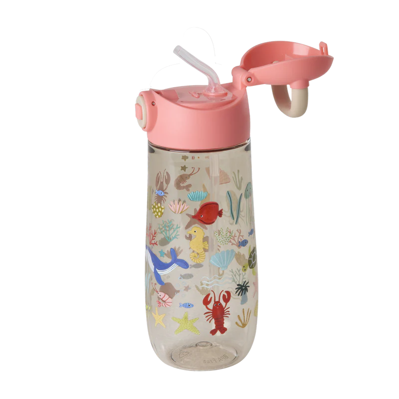 Rice | Drinkfles Ocean Print | Coral