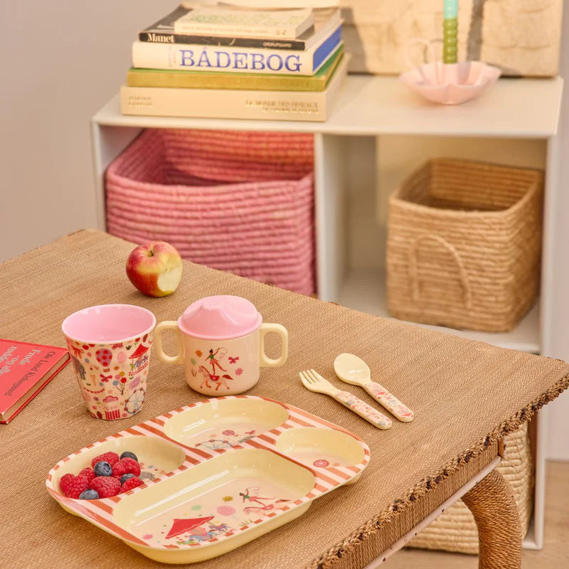 Rice | Melamine Dinner Gift set | Pink Fun Fair Print